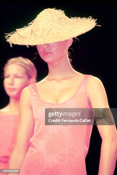 Ana Claudia Michels during 2000 Sao Paulo Fashion Week - Walter Rodrigues at Bienal Ibirapuera in Sao Paulo, Sao Paulo, Brazil.