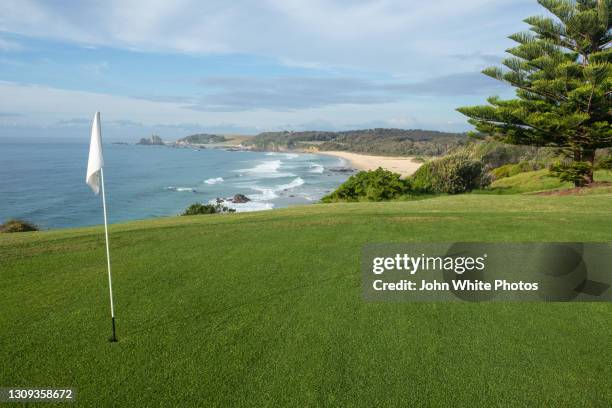 golf green. narooma. new south wales. australia. - golf australia stock-fotos und bilder