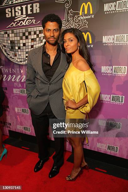 Eric Benet and Manuela Testolini attend the Sister2Sister 22nd Annual Anniversary party at Justin's on November 9, 2010 in Atlanta, Georgia.