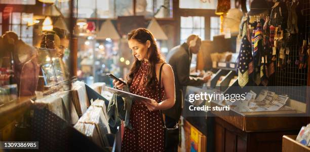 connected in the record shop - record store stock pictures, royalty-free photos & images