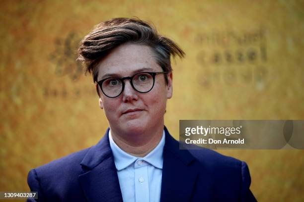 Hannah Gadsby attends the Australian premiere of Hamilton at Lyric Theatre, Star City on March 27, 2021 in Sydney, Australia.