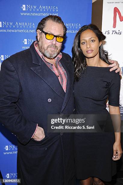 Julian Schnabel and Rula Jebreal attend the screening of "Miral" at West End Cinema on March 29, 2011 in Washington, DC.