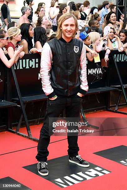 David Ghueta arrives on the red carpet at the 22nd Annual MuchMusic Video Awards at MuchMusic HQ on June 19, 2011 in Toronto, Canada.