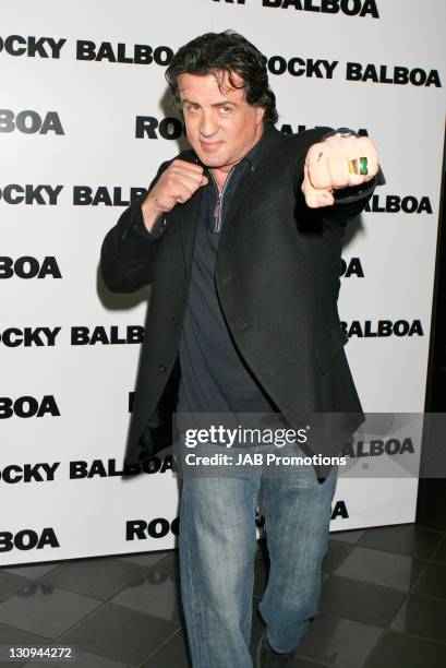 Sylvester Stallone during "Rocky Balboa" London Premiere - Inside Arrivals at Vue in London, Great Britain.