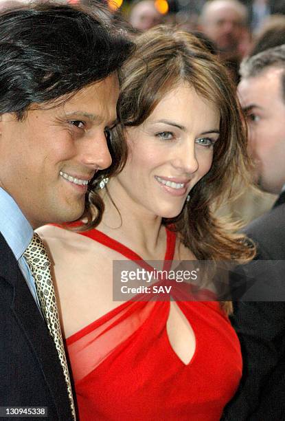 Arun Nayer and Elizabeth Hurley during "Billy Elliot: The Musical" - Opening Night in London, Great Britain.