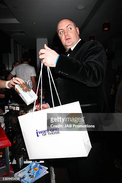Al Murray is given gifts from I Want One Of Those at the British Comedy Awards 2007 Gift Lounge at London Television Studios on December 5, 2007 in...