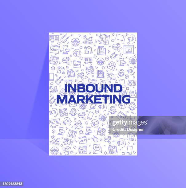 inbound marketing related pattern design, vector illustration. - repeat customer stock illustrations