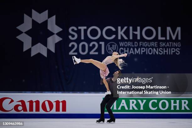 Victoria Sinitsina and Nikita Katsalapov of FSR compete in the Ice Dance Free Dance during day four of the ISU World Figure Skating Championships at...