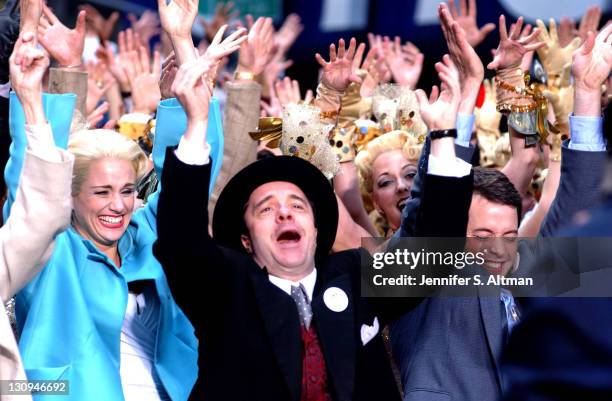 Broadway performers, Nathan Lane, center, band together to rally support for Broadway and tourism by recording "New York, New York"