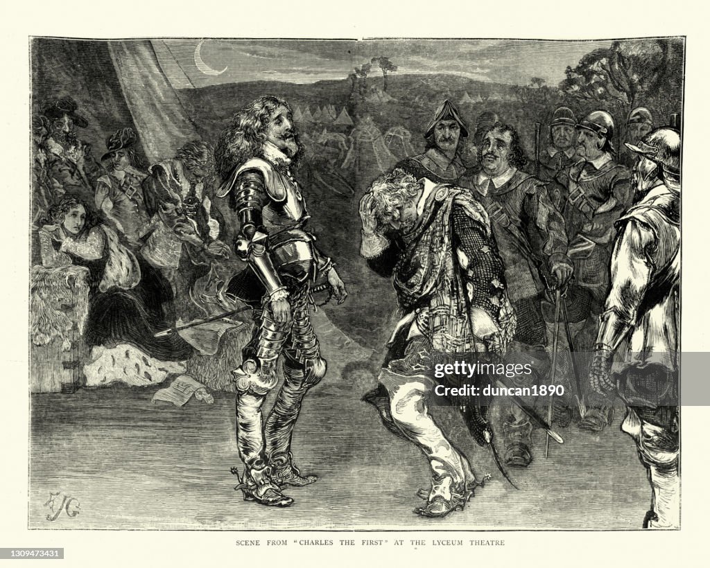 Scene from Charles the First at the Lyceum Theatre , Victorian 19th Century