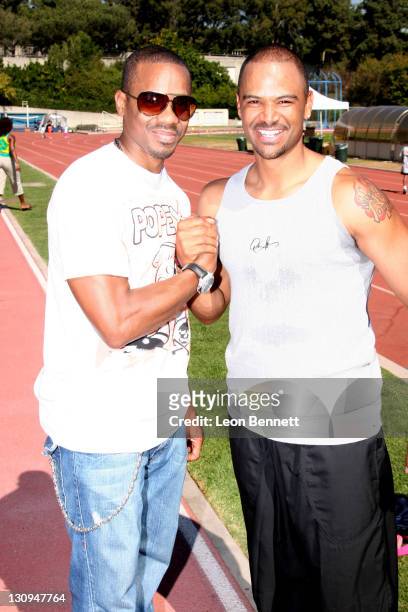 Duane Martin and Dondre Whitfield during B-DADS Presents 3rd Annual "Little Legs With Big Hearts" A Fun Run For Kids To Benefit Children Afflicted...