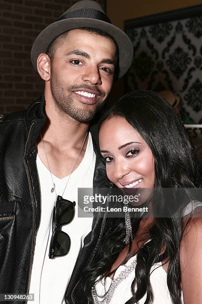 Shane Eli and Azja Pryor arrive at Shane Eli Listening Party held at Winston's Bar on June 24, 2010 in West Hollywood, California.