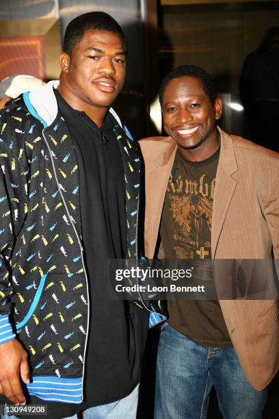 Antwan Barnes NFL Draft Prospect and Guy Torry during BET Presents "BALLERS" - April 24, 2007 at Platinum Live in Studio City, California, United...