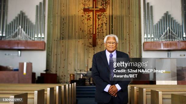 In this screengrab, James Lawson accepts the Chairman's Award during the 52nd NAACP Image Awards on March 27, 2021.