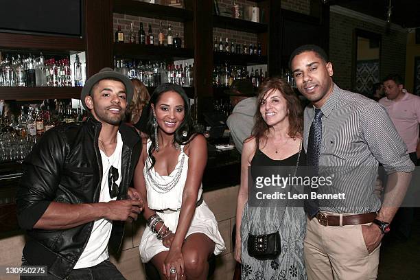 Shane Eli, Azja Pryor, Meagan Francis and BJ Coleman attend Shane Eli Listening Party held at Winston's Bar on June 24, 2010 in West Hollywood,...