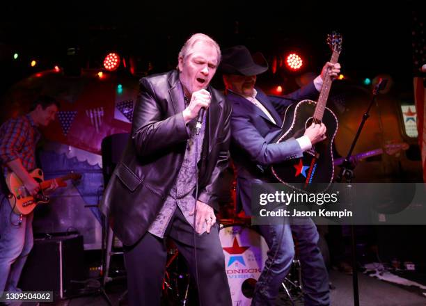 Singer Meat Loaf and country artist John Rich perform at Redneck Riviera Nashville on March 27, 2021 in Nashville, Tennessee.