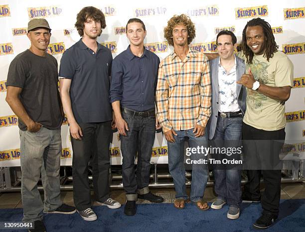 Kelly Slater, Jon Heder, Shia LaBeouf, Rob Machado, Mario Cantone and Sal Masekela