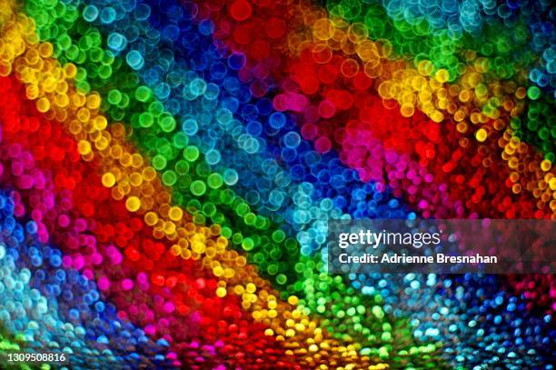 brilliant rainbow bokeh - trots stockfoto's en -beelden