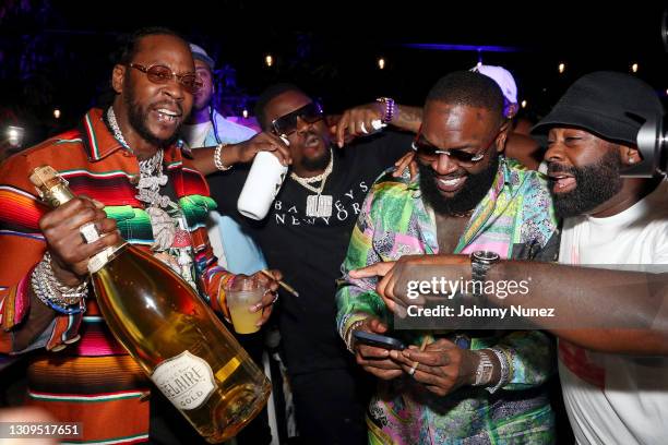 Chainz, Whole Slab, Rick Ross, and Breyon Prescott attend Rick Ross & 2 Chainz at The Urban Miami on March 27, 2021 in Miami, Florida.