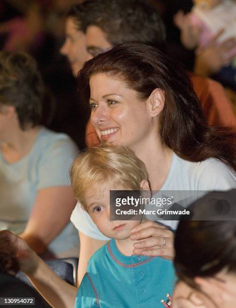 Debra Messing and son Roman Walker Zelman during Debra Messing Sighting at The Wiggles Concert - December 11, 2006 at Brisbane Entertainment Centre...