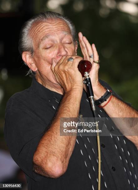 Charlie Musselwhite performs at Healdsburg Plaza in Healdsburg, California - August 30, 2011