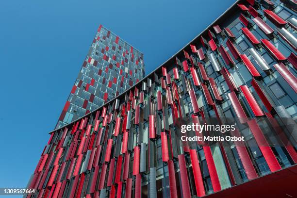 General view outside the stadium before the FIFA World Cup 2022 Qatar qualifying match between Albania and England on March 28, 2021 in Tirana,...