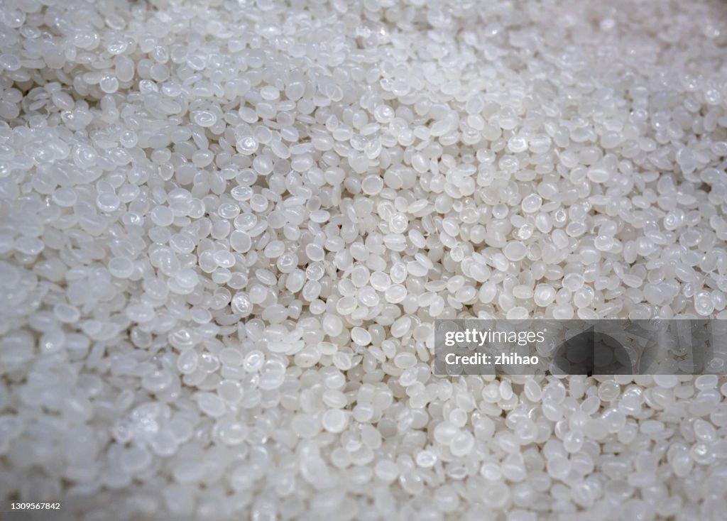 White plastic pellets