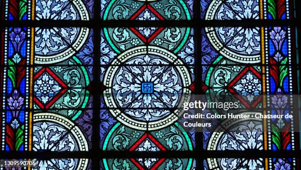 Church Window Mathmatical Pattern Church Stained Glass Window Patterns Photos and Premium High Res ...