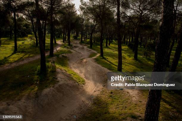 Communication trench that was used by Republicans to defend Madrid from Franco's forces during the Spanish Civil War following the Spanish Coup of...