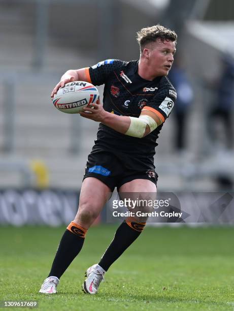 Adam Milner of Castleford during the Betfred Super League match between Castleford Tigers and Warrington Wolves at Emerald Headingley Stadium on...