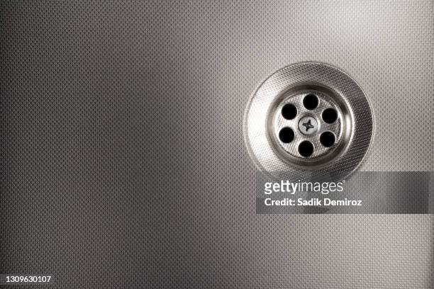 close up stainless steel kitchen sink - kitchen sink bildbanksfoton och bilder