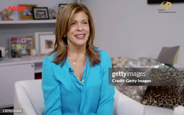 In this screengrab released on March 28 host Hoda Kotb speaks during the Movies for Grownups Awards with AARP the Magazine broadcast on March 28,...