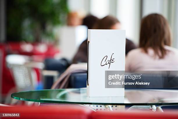 menu on table of cafe - menu on table stock pictures, royalty-free photos & images