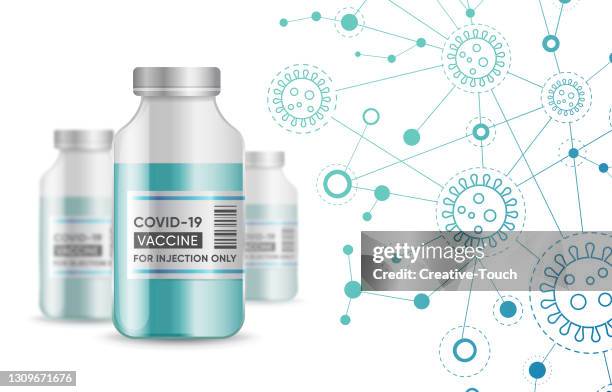 covid and flu vaccines - boost your immune system stock illustrations