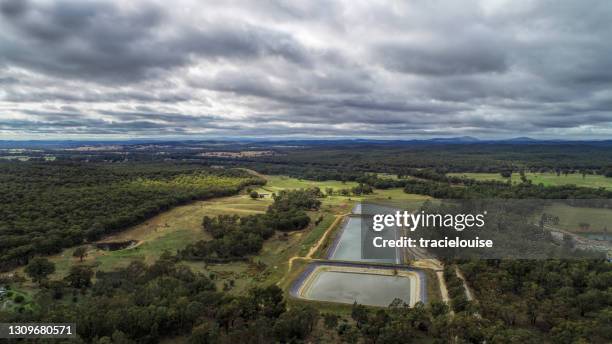 vista aérea de la mina subterránea de oro - relave fotografías e imágenes de stock