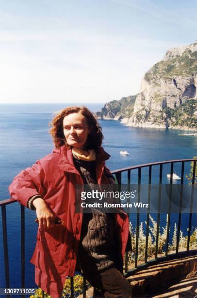 woman enjoying panorama on italian coastline - 1996 stock pictures, royalty-free photos & images