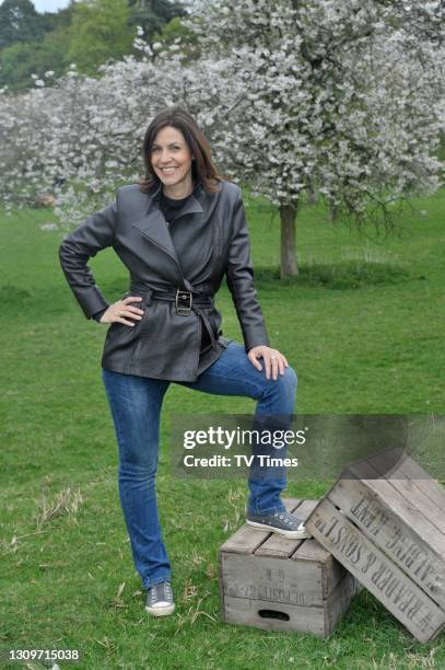 Countryfile presenter Julia Bradbury in a Malvern orchard, April 30, 2011.