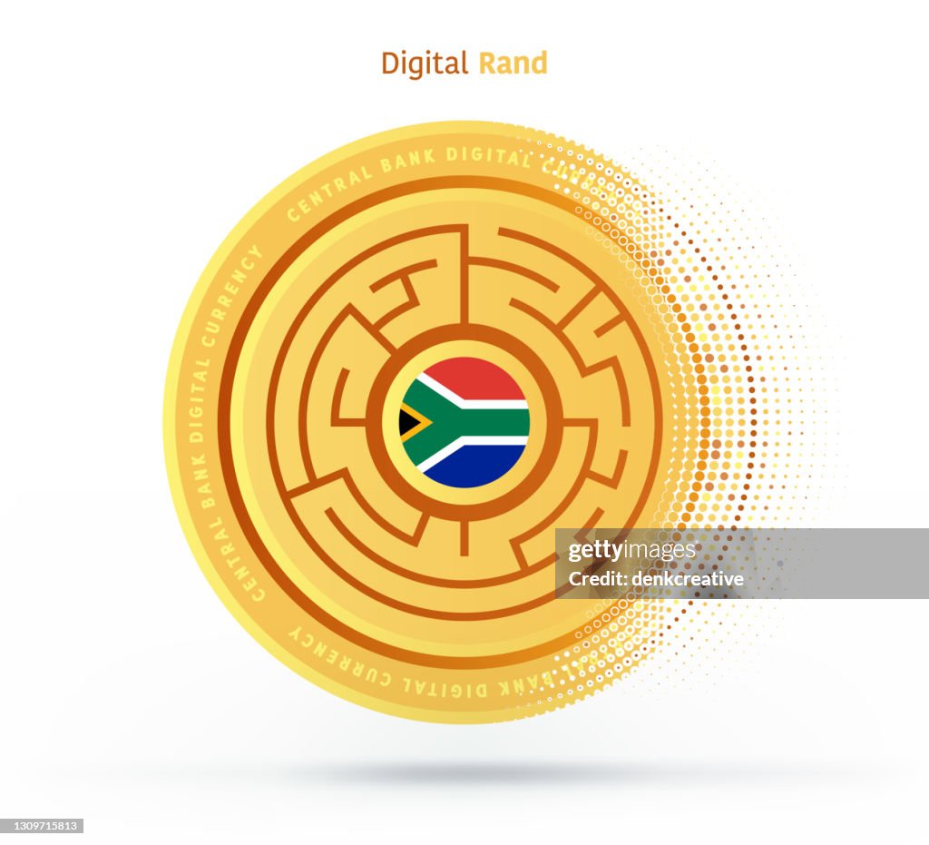 South African Digital Currency Vector Illustration