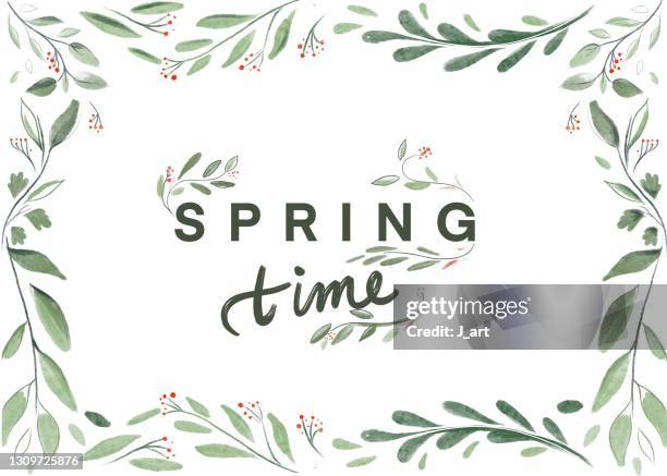 spring time. - watercolour flowers stock pictures, royalty-free photos & images