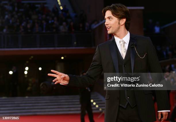 Actor Jackson Rathbone attends the "The Twilight Saga - Breaking Dawn Part 1" premiere during the 6th Rome Film Festival at Auditorium Parco Della...