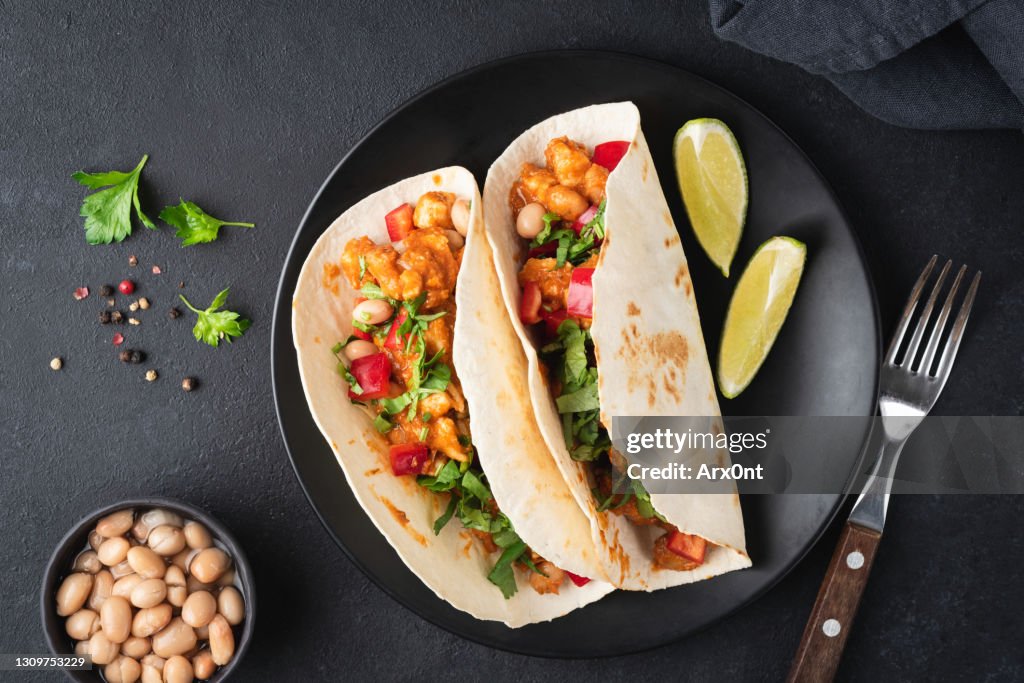 Healthy turkey bean tacos