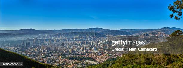 beautiful panoramic view of caracas city from waraira repano national park. - caracas stock pictures, royalty-free photos & images