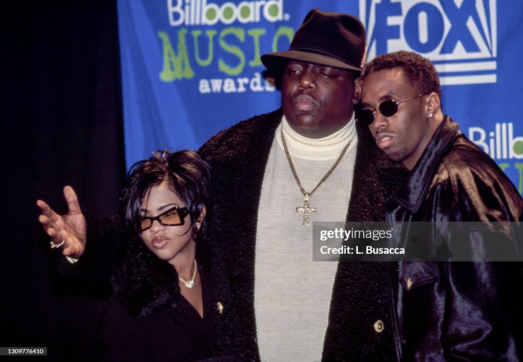 Rapper Notorious B.I.G. AKA Biggie Smalls joined by Sean Combs and