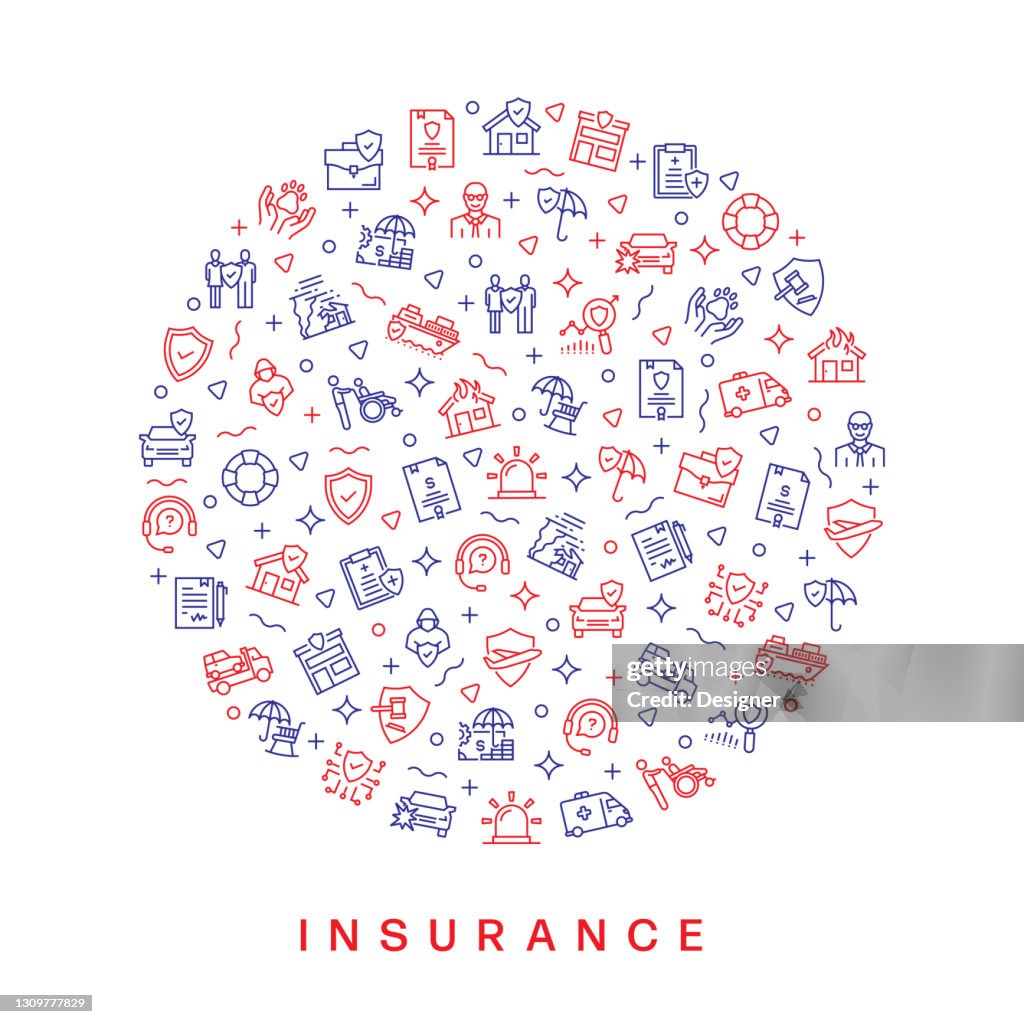 Insurance Vector Template Insurance Related Pattern Design Template Vector Illustration High-Res ...