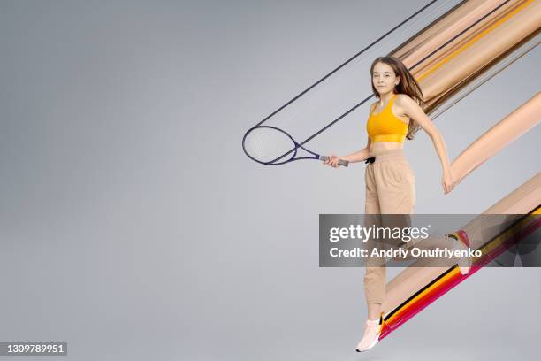 tennis player - tennis racquet isolated stock pictures, royalty-free photos & images