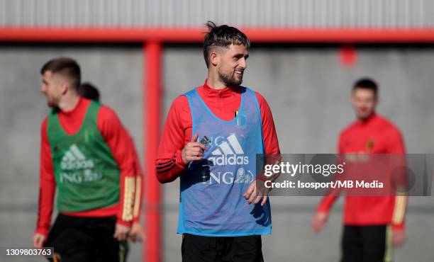 Adnan Januzaj of Belgium during a training session of the Belgian national soccer team " The Red Devils ", as part of preparations for the FIFA World...