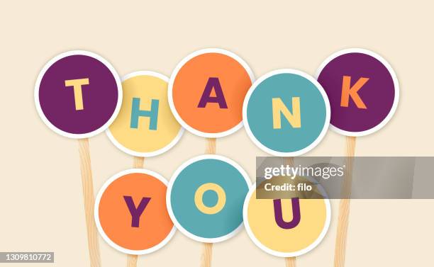 thank you signs - greeting card stock illustrations
