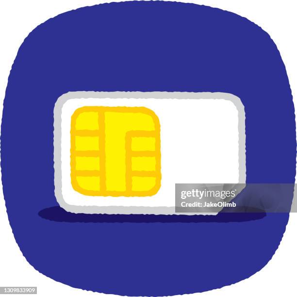 sim card doodle 4 - sim card stock illustrations