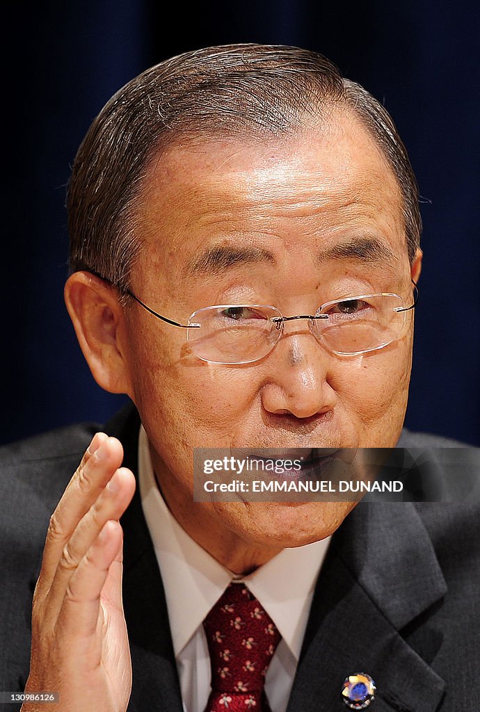 UN Secretary General Ban Ki-Moon announc