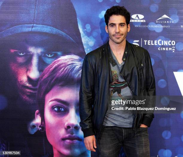 Spanish actor Miguel Angel Silvestre attends 'Verbo' photocall at Palafox Cinema on October 31, 2011 in Madrid, Spain.